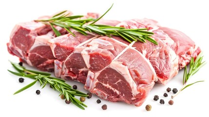 Isolated pork shoulder meat on a white background
