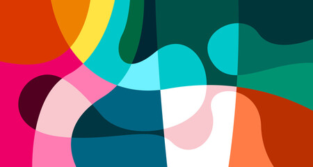 Colorful abstract fluid and liquid flat background for summer holiday party