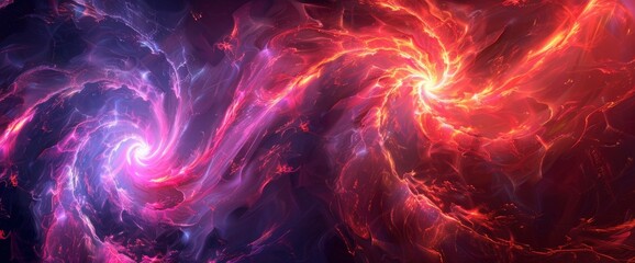 Fototapeta premium Abstract Depiction Of Energy Spirals With A Luminous Glow And A Sense Of Motion, Cartoon Style, Background