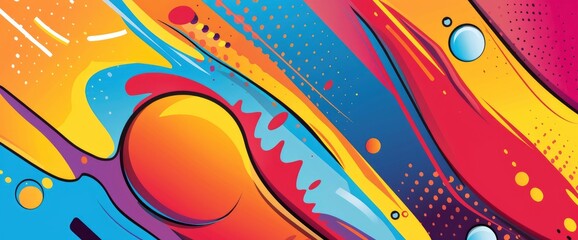 Obraz premium Abstract Designs With A Bold, Modern Look, Cartoon Style, Background