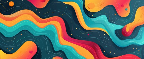 Abstract Designs With A Sense Of Harmony And Balance, Cartoon Style, Background