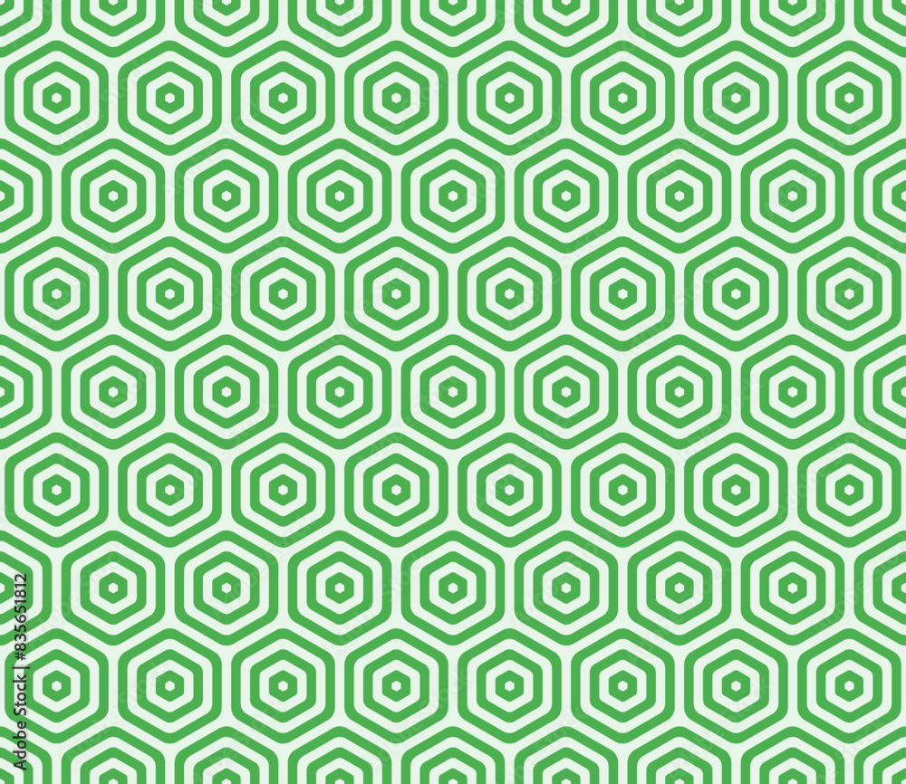 Poster hexagon background. green color on matching background. bold rounded stacked hexagon cells. hexagona