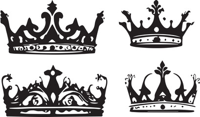 Hand-drawn Crown   outline illustration
