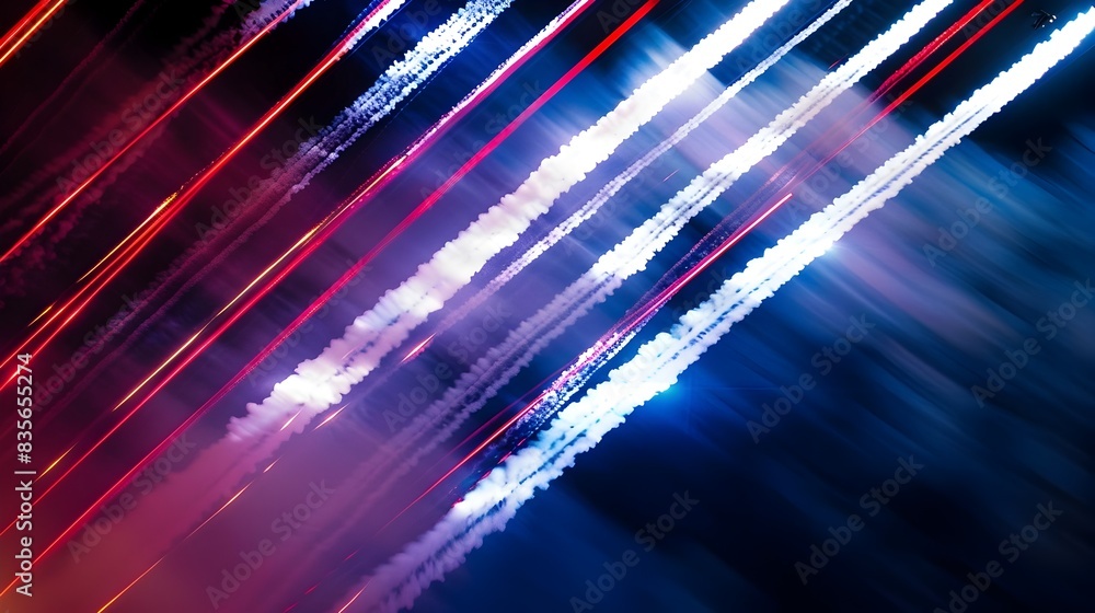 Poster vibrant futuristic digital abstract with dynamic neon rays and color spectrum burst
