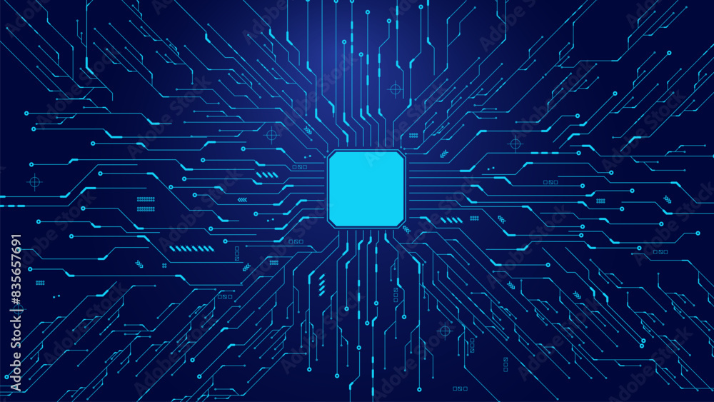 Poster technology background. circuit board.central computer processors cpu concept. motherboard digital ch