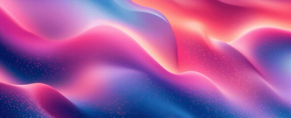Obraz premium Abstract Neon Gradient Waves in Pink, Blue, and Purple for Modern Design