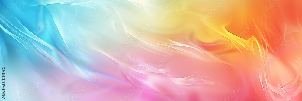 Poster vivid abstract flame-like background - a fluid abstract background with vivid flame-like colors blen