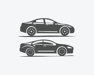 car illustration silhouettes art design vector