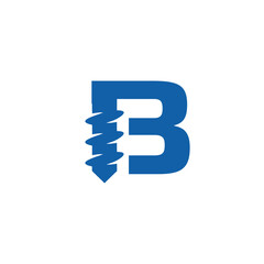 Letter B Drilling logo icon vector template