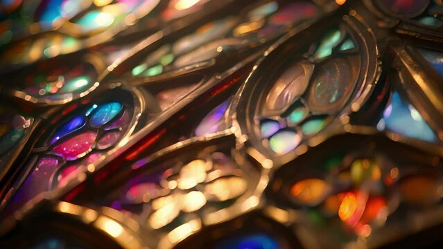Spets in stained glass restoration delicately replacing a cracked piece with an exact replica ensuring a seamless repair on a vintage church window.