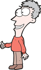 Obraz premium An person give a thumb cartoon