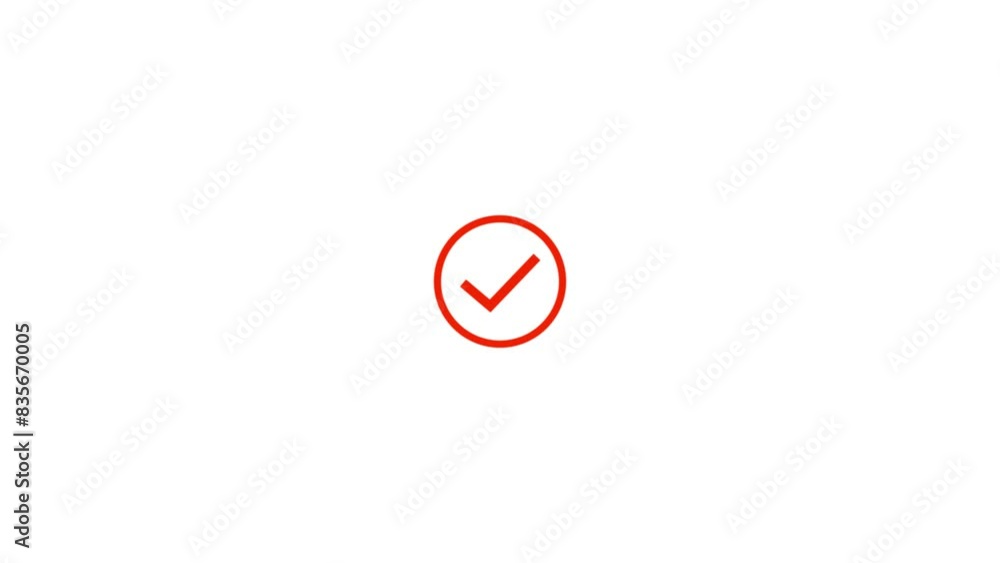 Poster check mark icon loop animation.