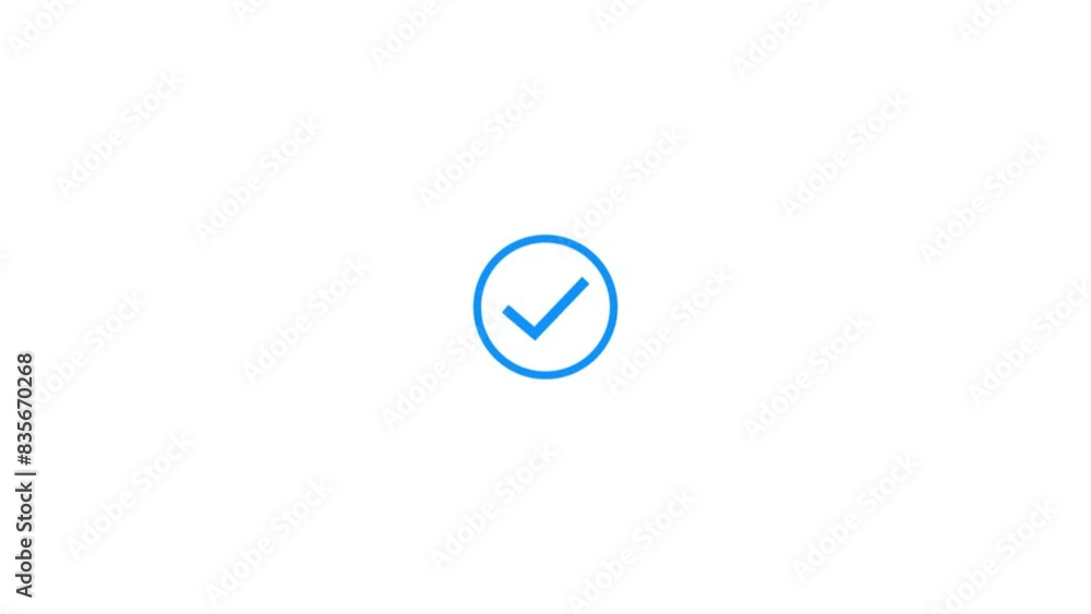 Poster check mark icon loop animation.