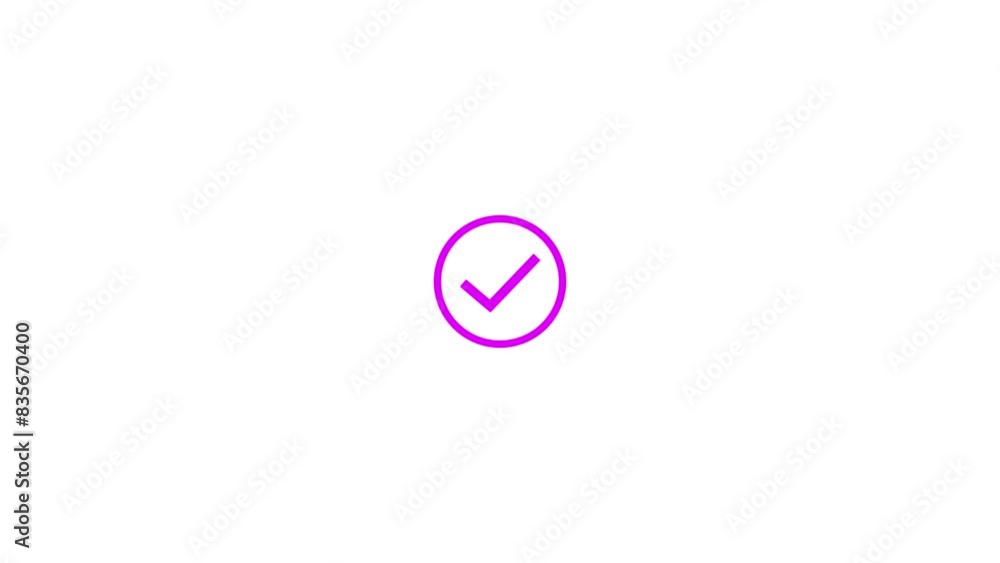 Poster check mark icon loop animation.