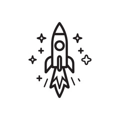 Spaceship icon set vector design symbol of science and technology.