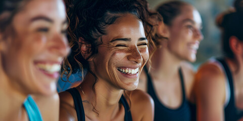 Fit Women Sharing Laughter After an Invigorating Gym Workout