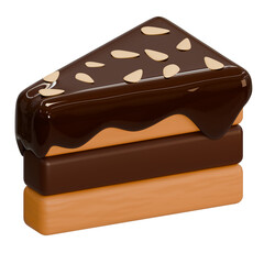 Chocolate cake slice