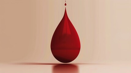 Fototapeta premium Develop a stylish World Blood Donor Day poster. Incorporate a sleek blood drop logo set against a plain background. The design should emphasize the message 