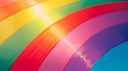 Obraz premium Vibrant Rainbow Gradient Background Celebrating Pride Month Gathering