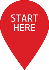 Start Here Red Icon