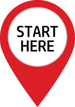 Start Here Red Icon