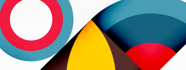 Circles and petals. Geometric beautiful abstract minimal template for Wallpaper, Banner, Background, Card, Book Illustration, landing page