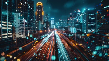 Naklejka premium Exploring the Evolution of Digital Ecosystems in Modern Business: A Photography Perspective