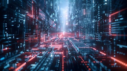 Naklejka premium Digital Ecosystem Evolution: A Bright and Detailed Perspective on Business Innovation