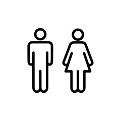 Toilet sign icon vector symbol template design illustration
