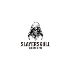 Slayer skull logo vector illustration