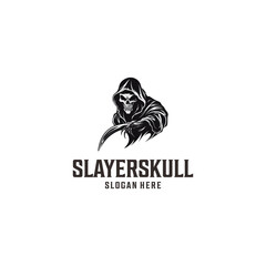 Slayer skull logo vector illustration