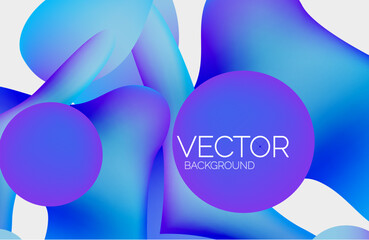 Vector abstract glowing shapes background