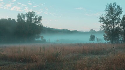 Fototapeta premium In the field during the morning