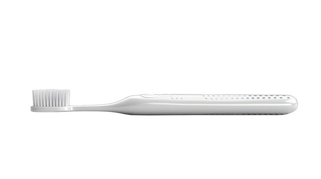 White toothbrush isolated on a transparent background