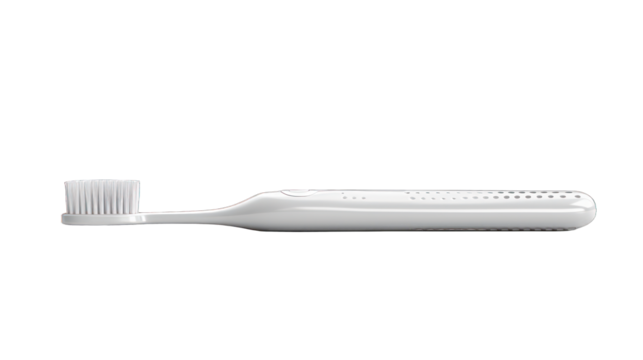 White toothbrush isolated on a transparent background
