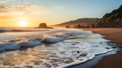 Obraz premium rocks mud sea waves cloudy sky vacation enjoy natural wonders.