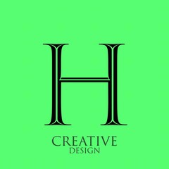 H letter logo creative design template, element 