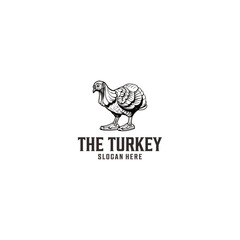 Turkey vintage logo vector illustration