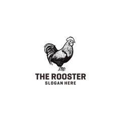 Rooster head logo vector illustration