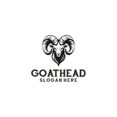 Goat head logo vector illustration
