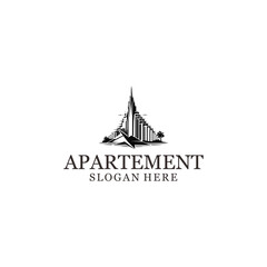 Apartment and real estate logo vector illustration