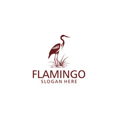 Flamingo logo vector illustration design