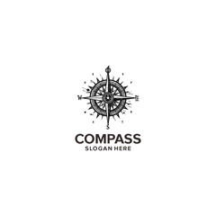 Compass and nautical logo vector illustration