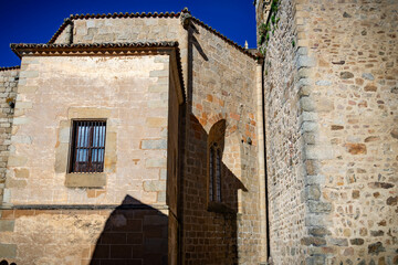 Pintoresco paisaje de la ciudad desde el castillo de trujillo españa. España.