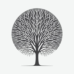 Naklejka premium Print Majestic Silhouettes, Capturing the Enchanting Beauty of Sweetgum Trees