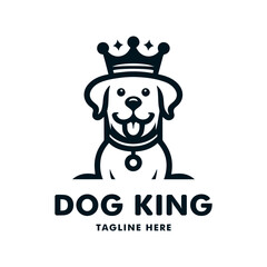 dog king vector illustration logo free Pro Vector Eps