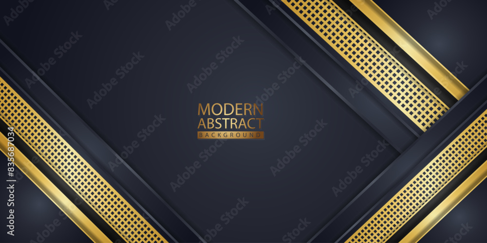 Poster abstract background with glitter and golden lines glowing dots golden combinations.