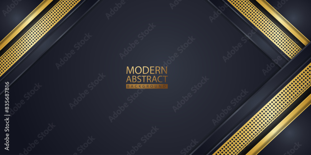 Poster abstract background with glitter and golden lines glowing dots golden combinations.