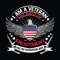 Fototapeta premium Veteran Day Quotes Tshirt Design Vector Illustration Clipart Eps