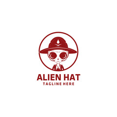 Alien hat logo vector illustration